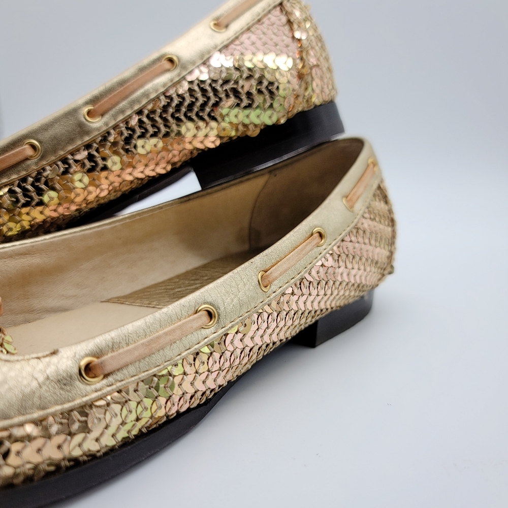 Michael Michael Kors Rose /Gold Sequin Loafers - Picture 9 of 16